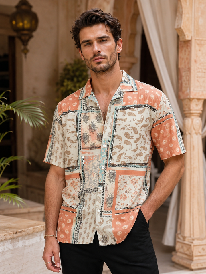 Traditional Print Cuban shirt