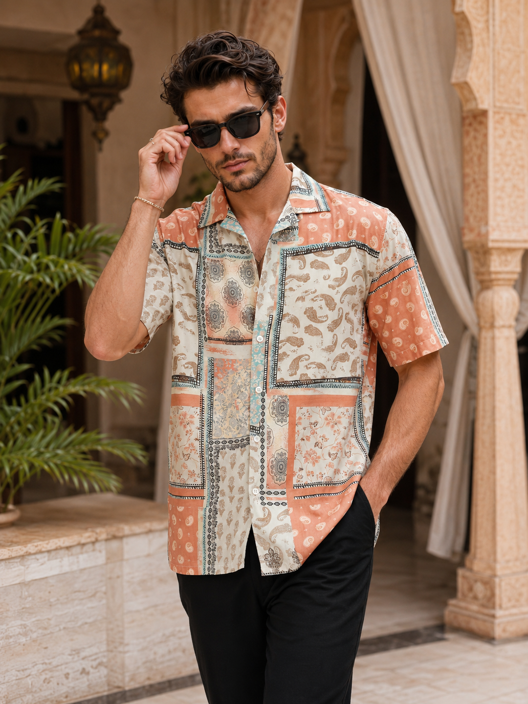 Traditional Print Cuban shirt