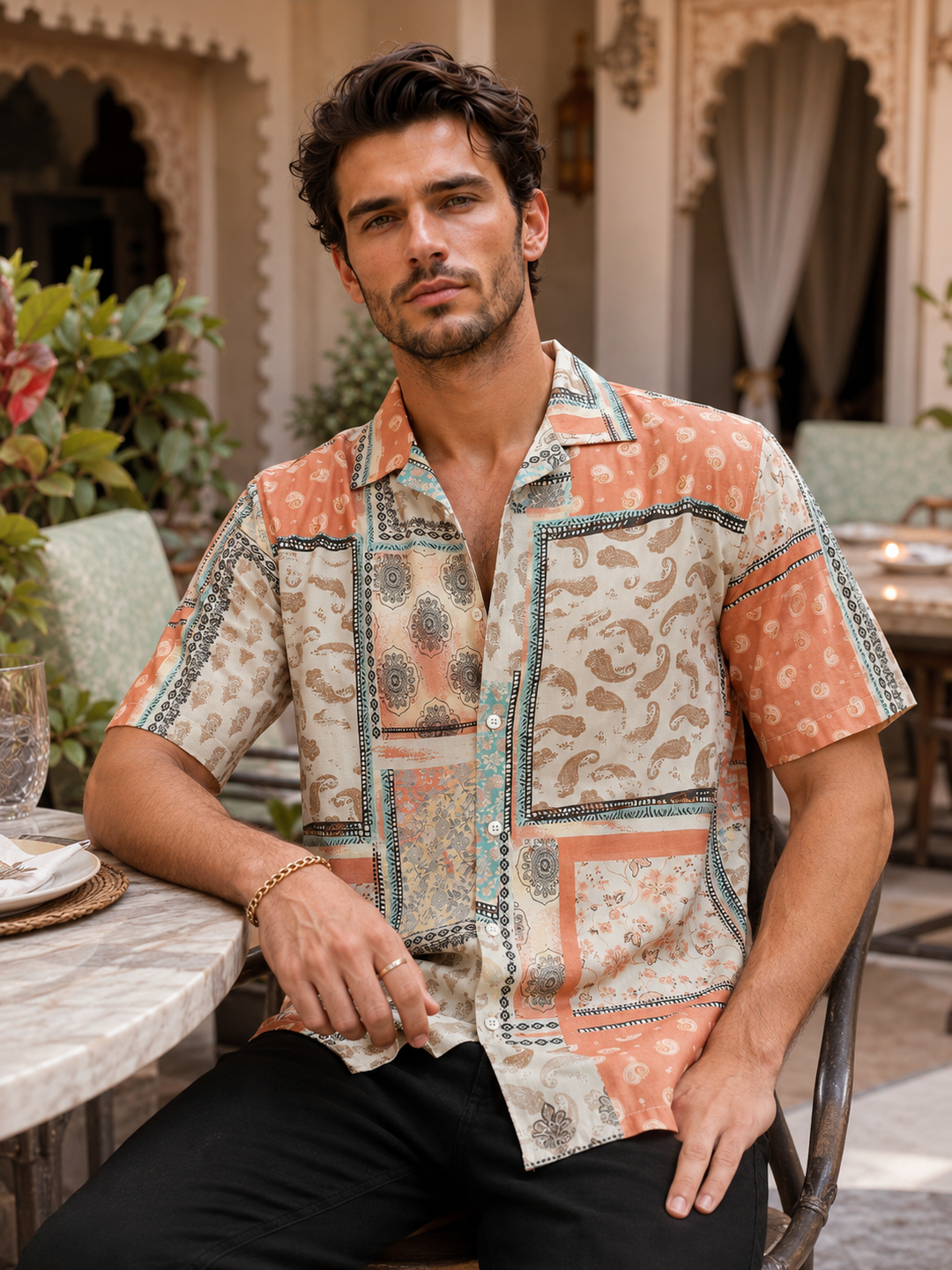 Traditional Print Cuban shirt
