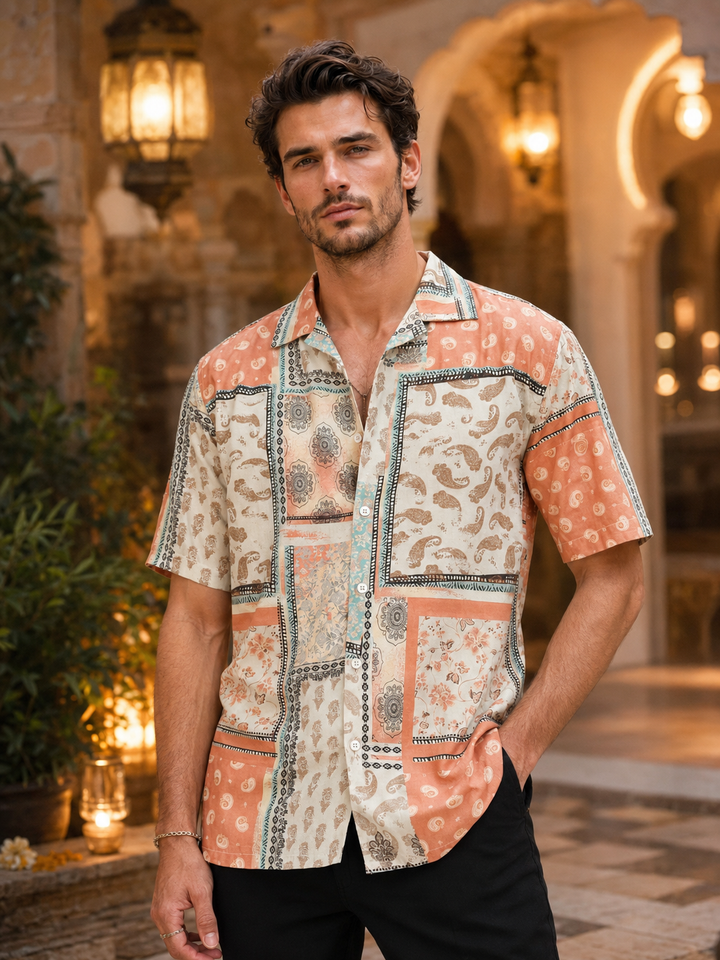 Traditional Print Cuban shirt