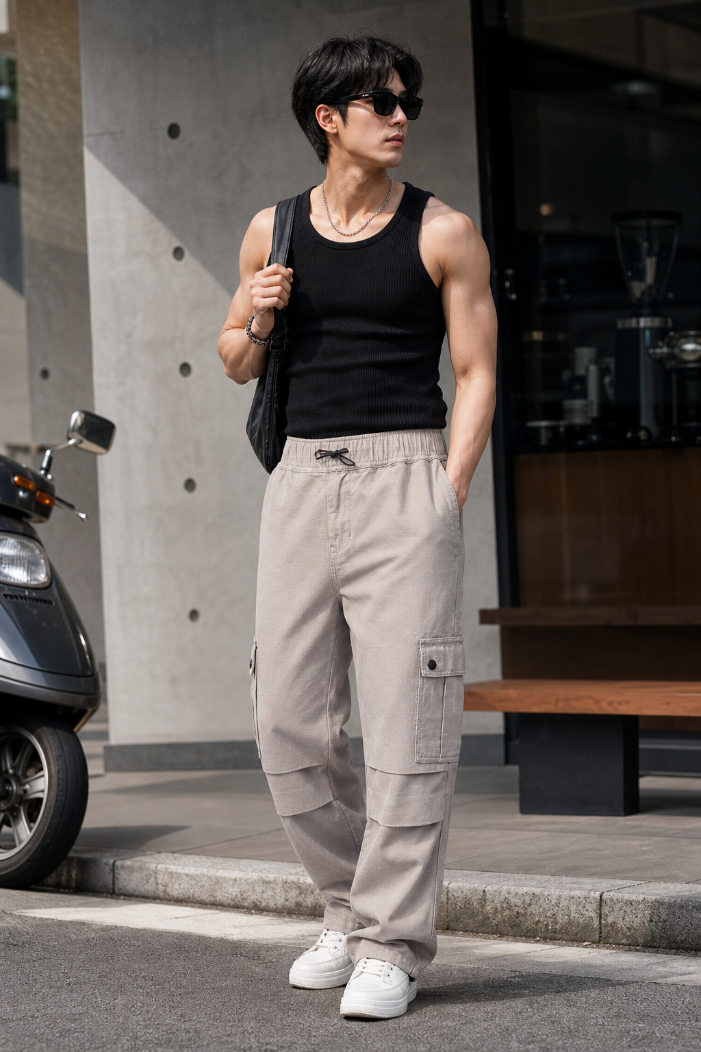 Parachute: Cream Twill Cargo Pants