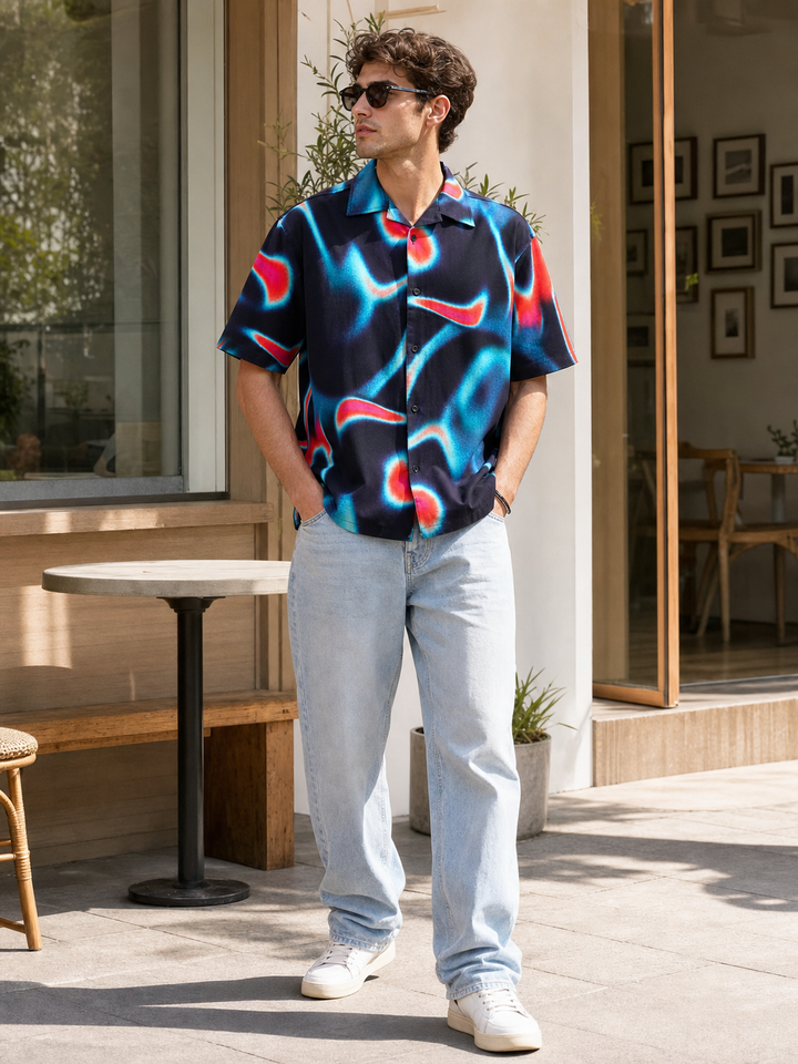 Nebula Oversized Cuban Shirt