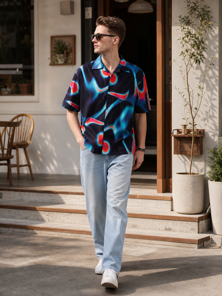 Nebula Oversized Cuban Shirt