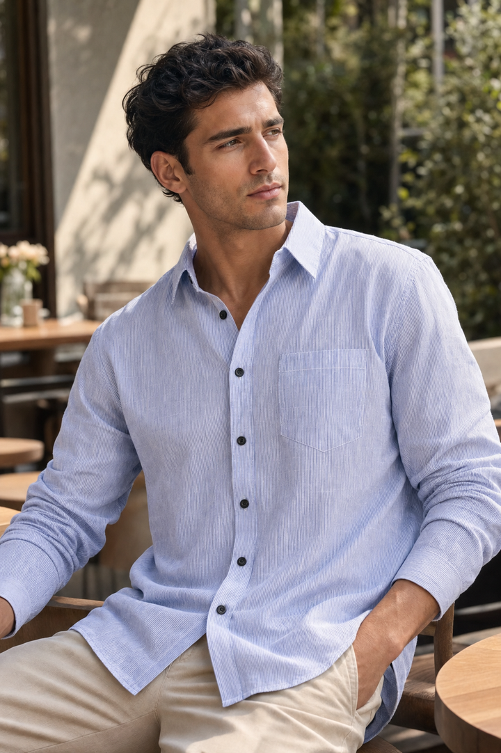 Thrive: Blue Stripes Shirt