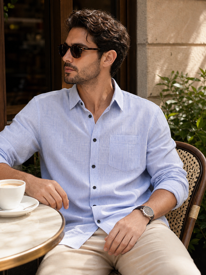 Thrive: Blue Stripes Shirt