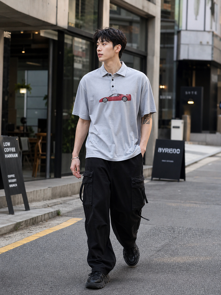 Wander: Over-dyed Blue Polo