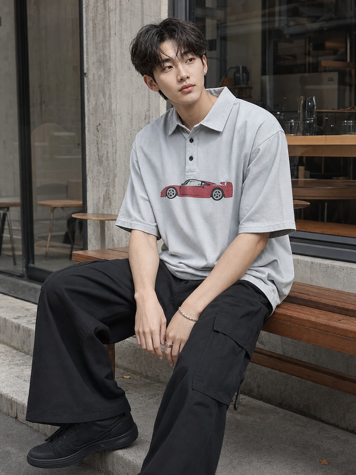 Wander: Over-dyed Blue Polo