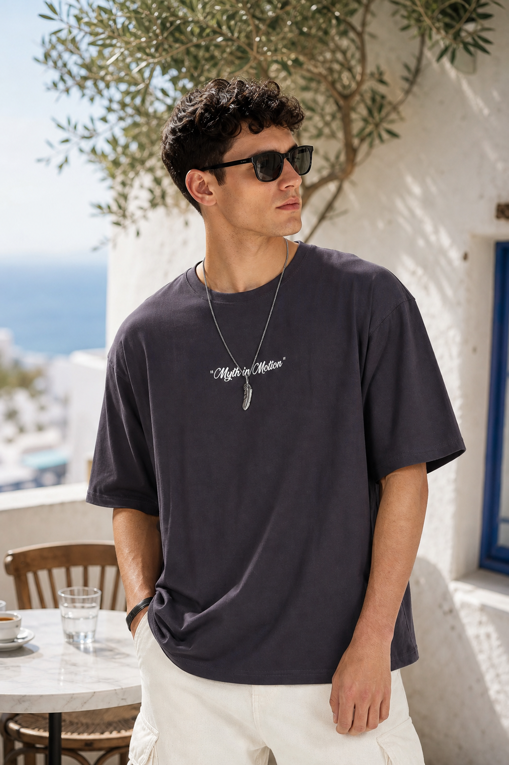 Mythos: Dark Grey Oversized T-shirt