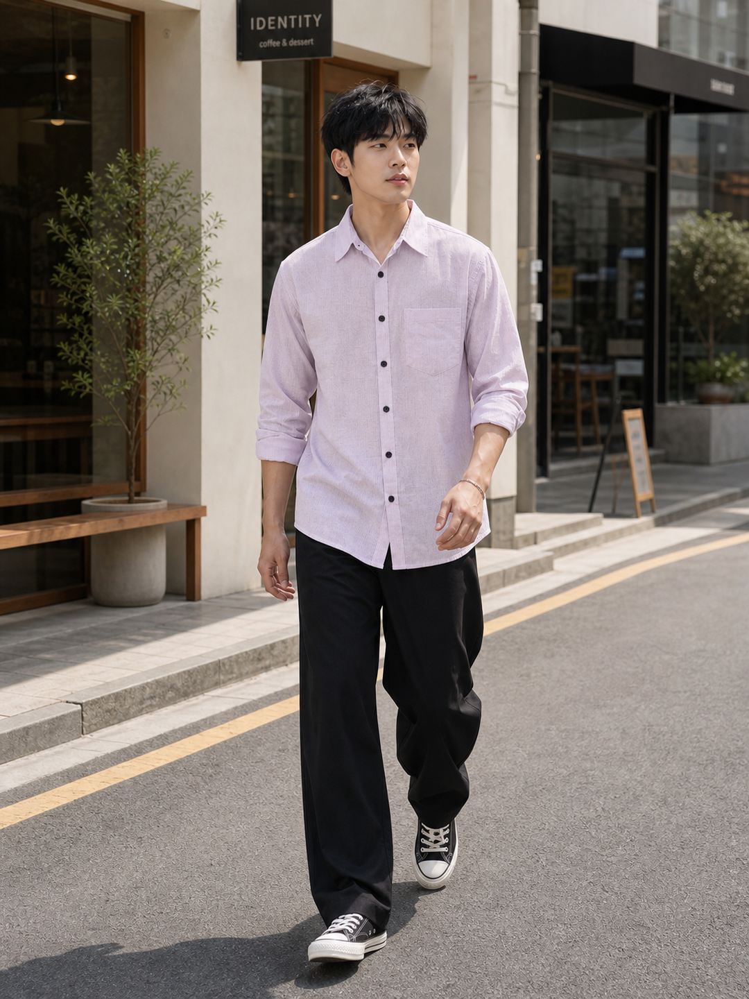 Streaks: Purple Shirt