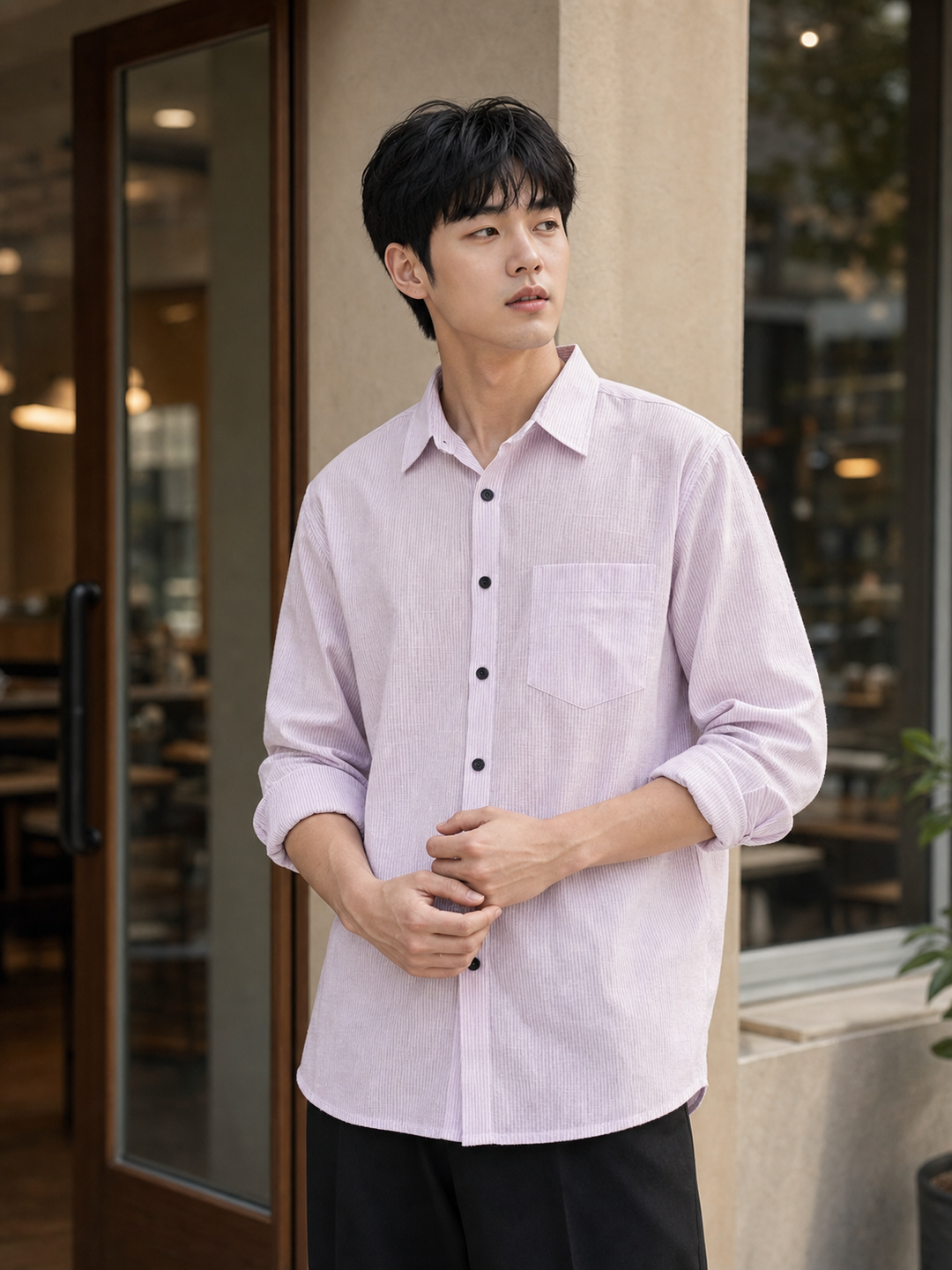 Streaks: Purple Shirt