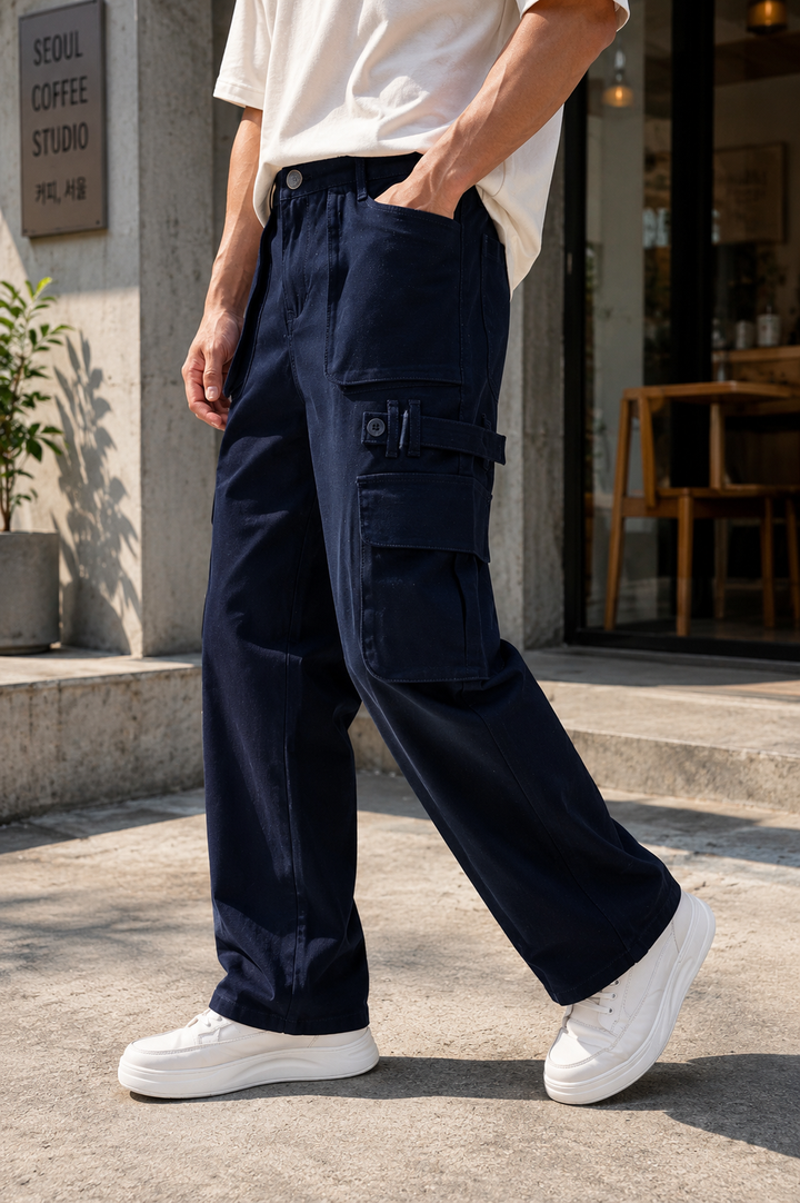 Classic: Navy Twill Cargo Pants