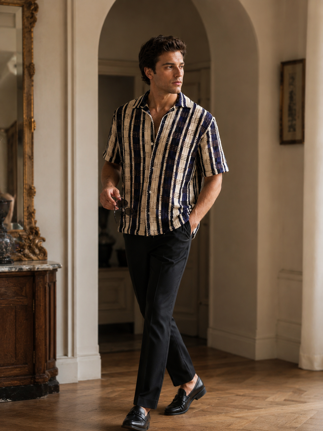 Blue Stripes Cuban Shirt