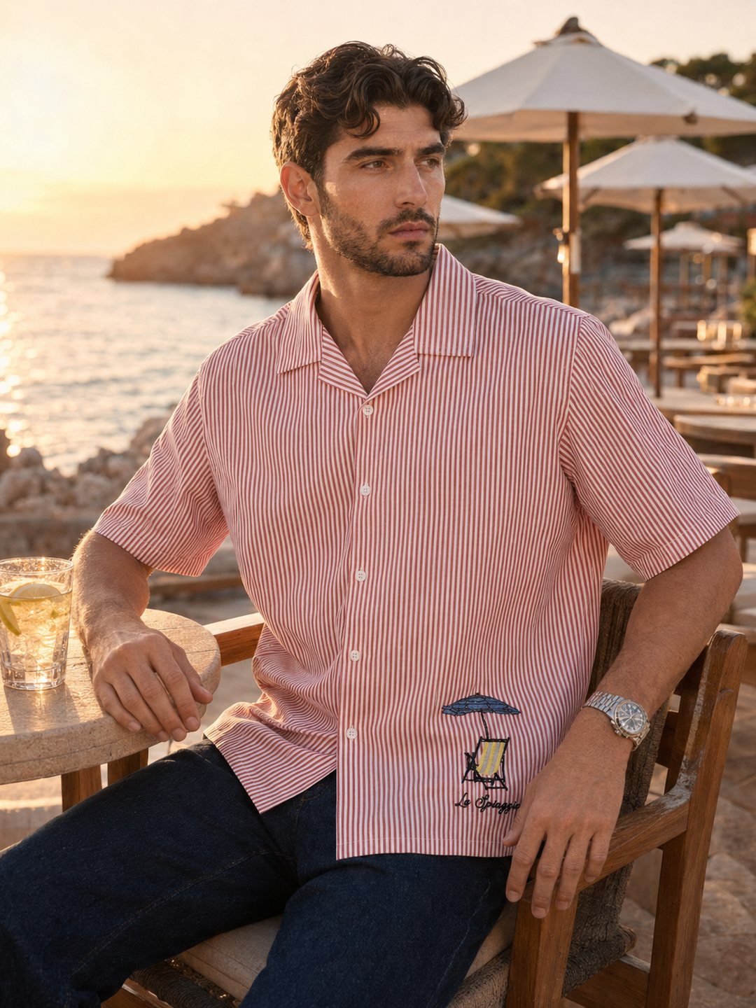 Holiday Chair : Embroidery Cuban Shirt