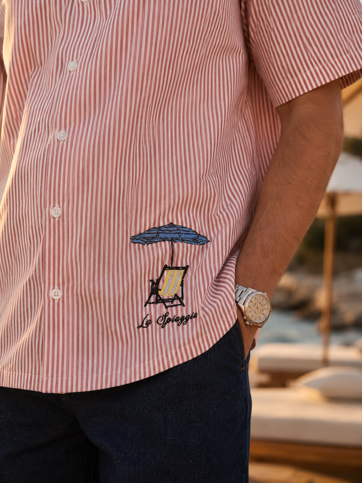 Holiday Chair : Embroidery Cuban Shirt