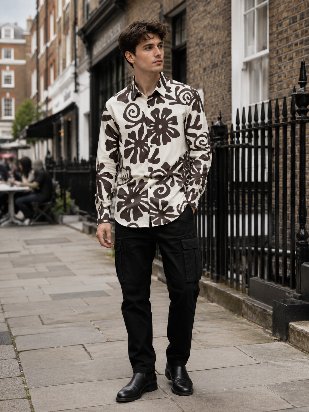Abstract Floral Printed Shirt