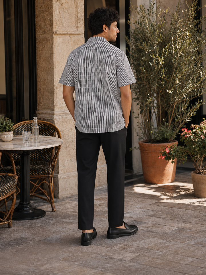 Streaks White Cuban Shirt