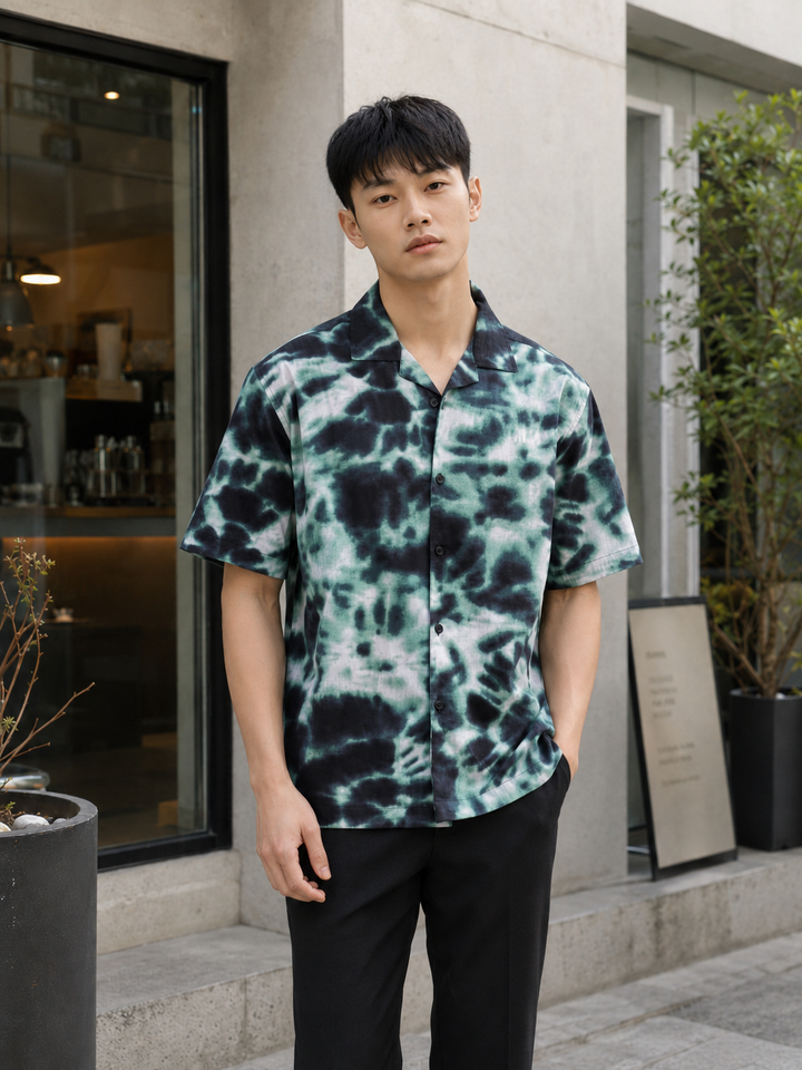 Green Tie-Dye Shirt
