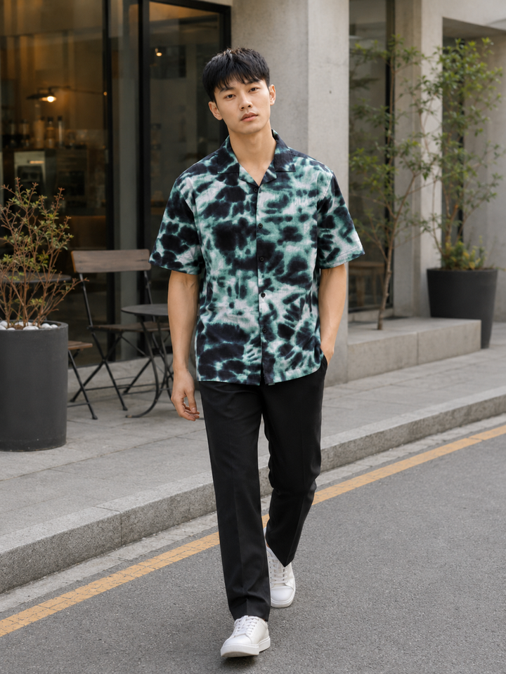 Green Tie-Dye Shirt
