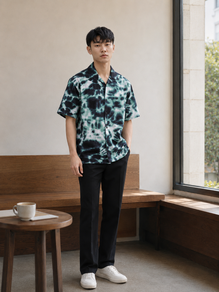 Green Tie-Dye Shirt