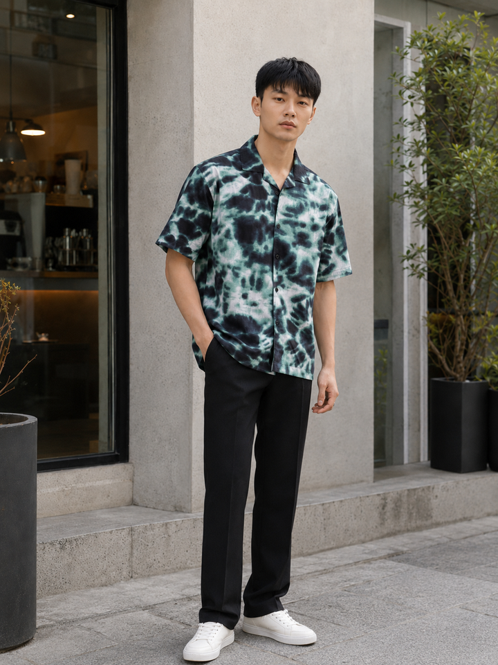 Green Tie-Dye Shirt