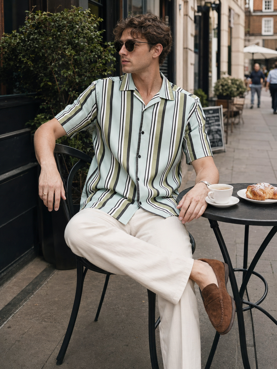 Green Corduroy Cuban Shirt