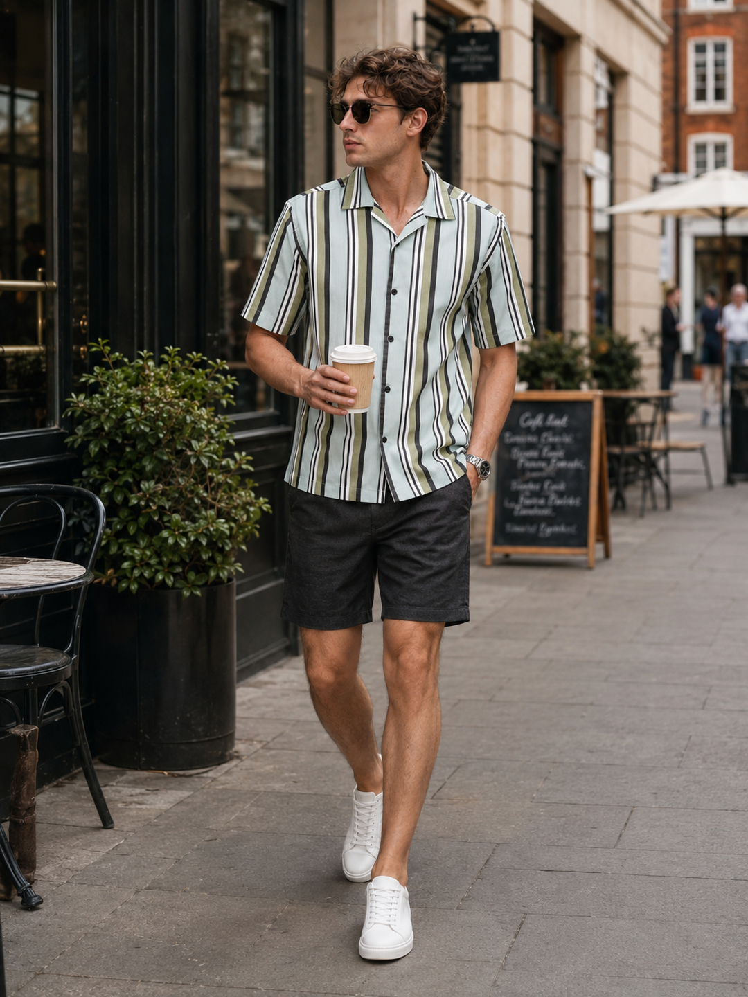 Green Corduroy Cuban Shirt