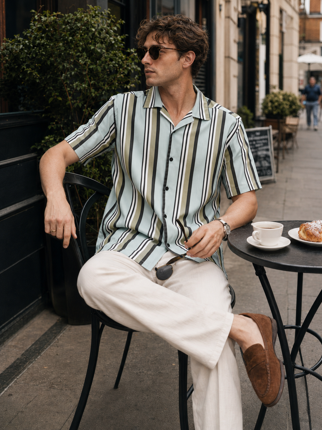 Green Corduroy Cuban Shirt