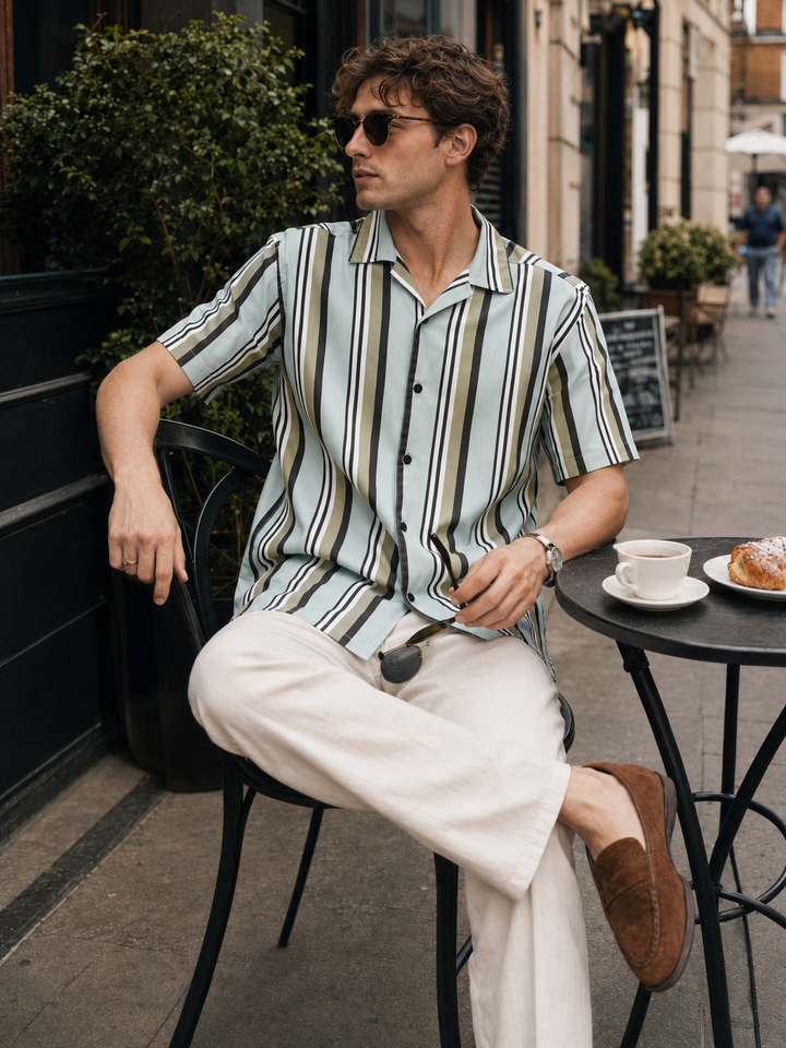 Green Corduroy Cuban Shirt