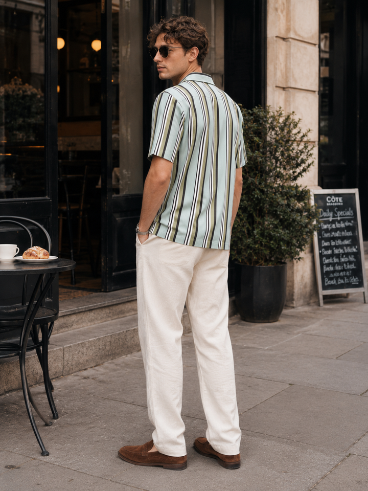 Green Corduroy Cuban Shirt