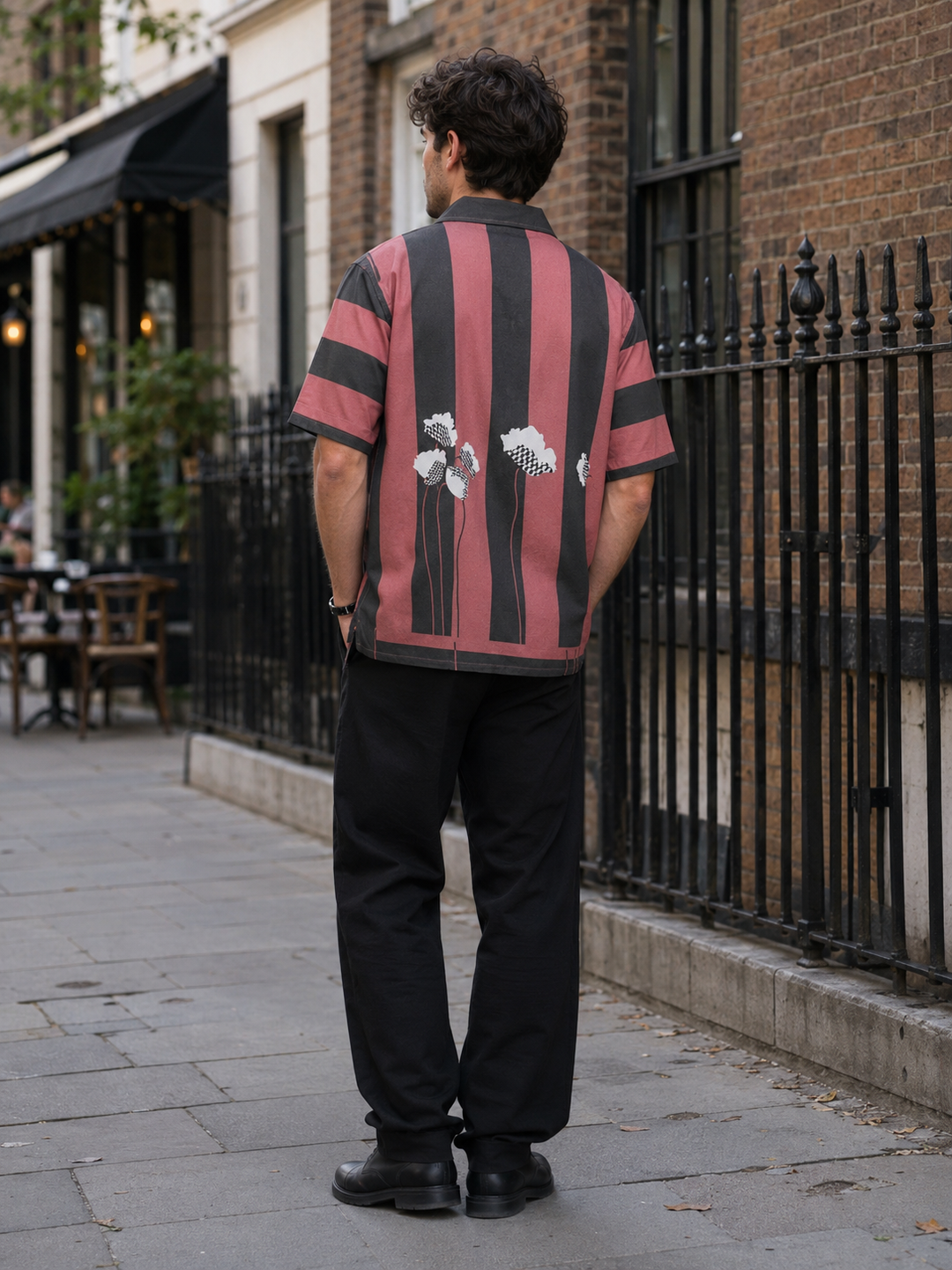 Maroon Stripes Cuban Shirt
