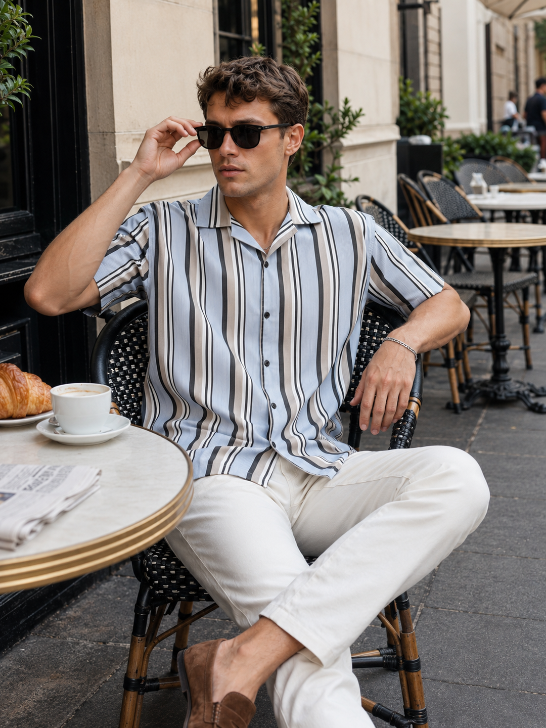 Blue Corduroy Cuban Shirt