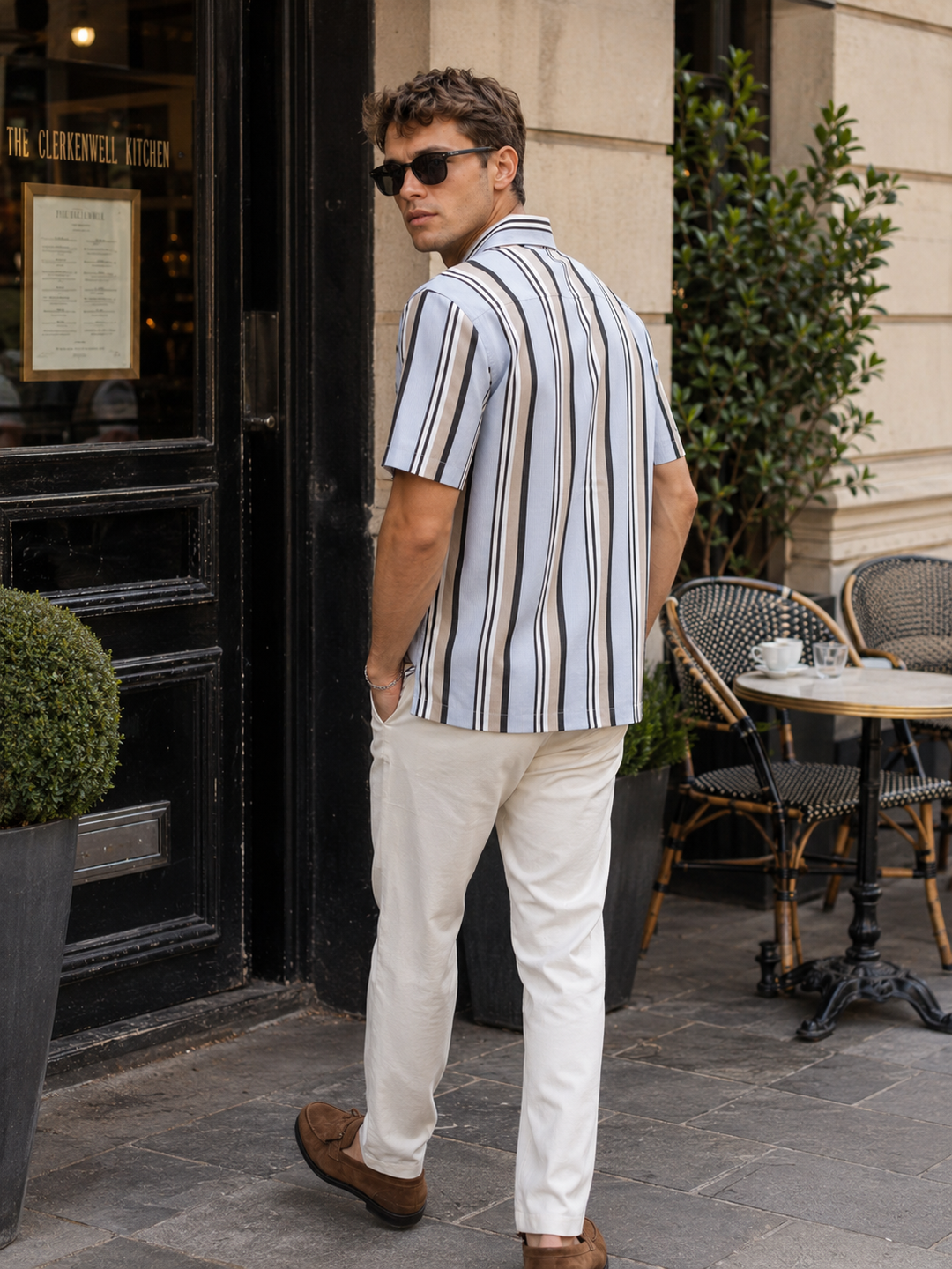 Blue Corduroy Cuban Shirt