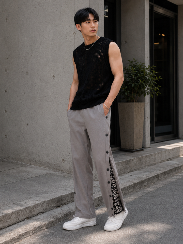 Grey Flap Joggers