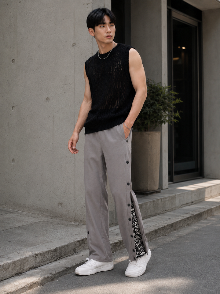 Grey Flap Joggers