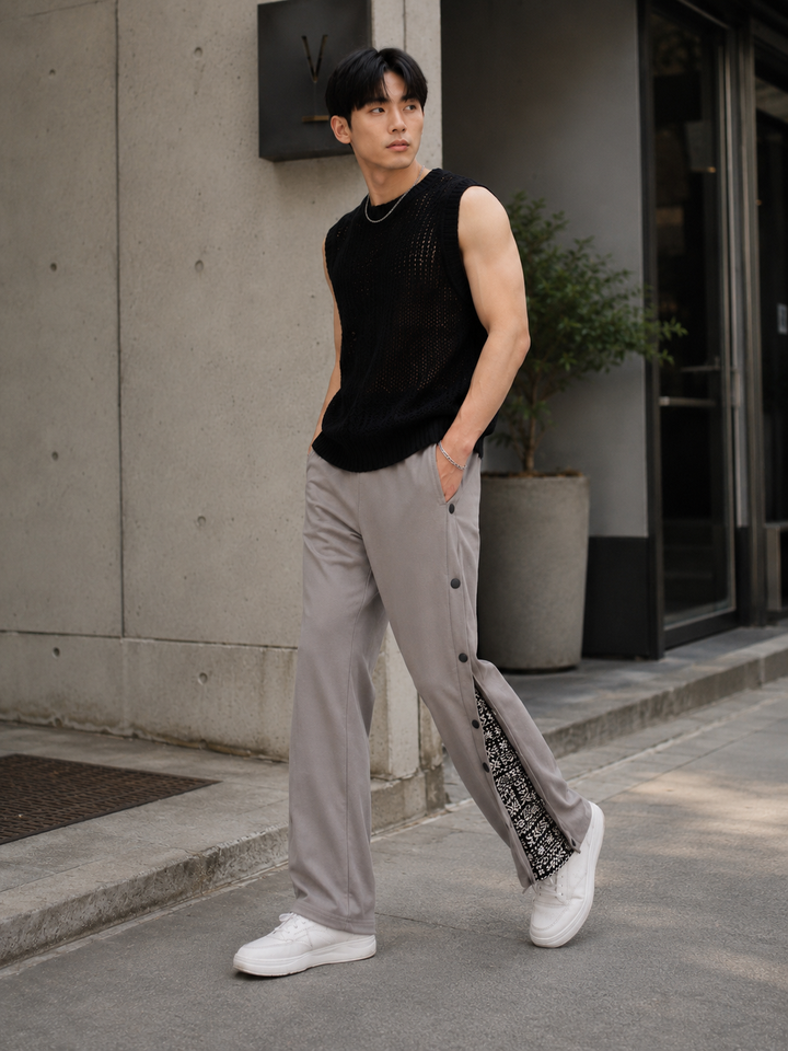 Grey Flap Joggers
