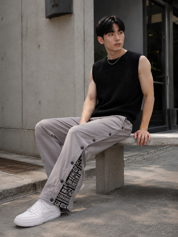 Grey Flap Joggers