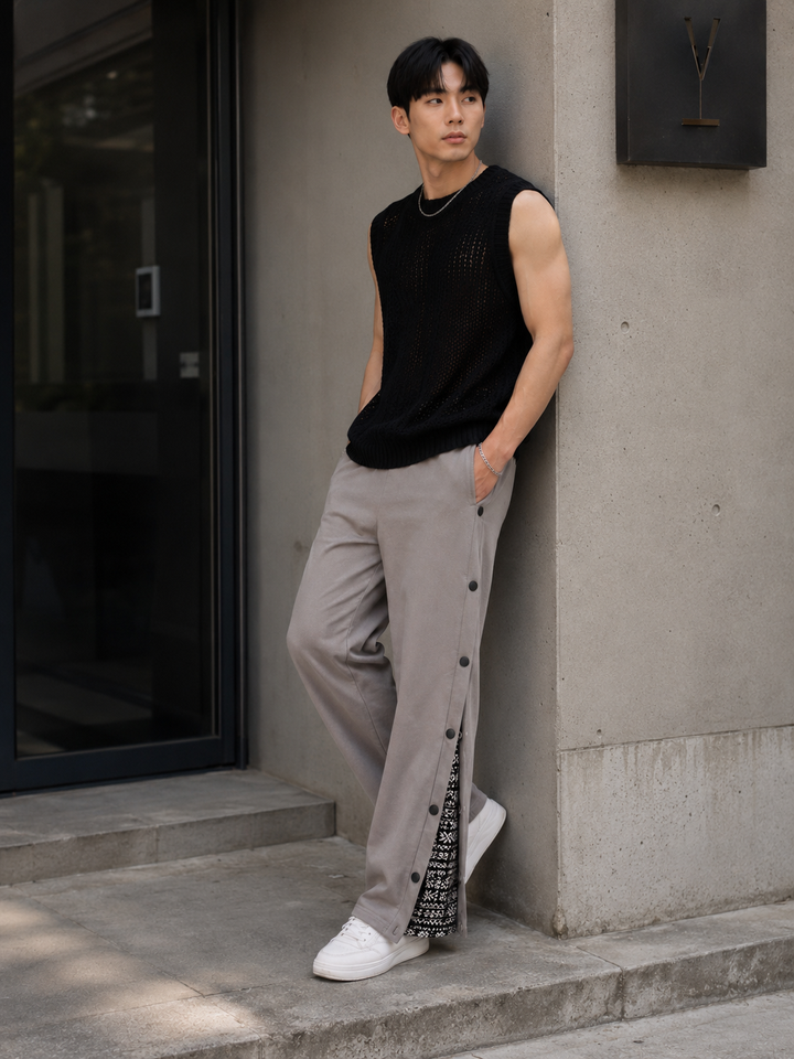 Grey Flap Joggers