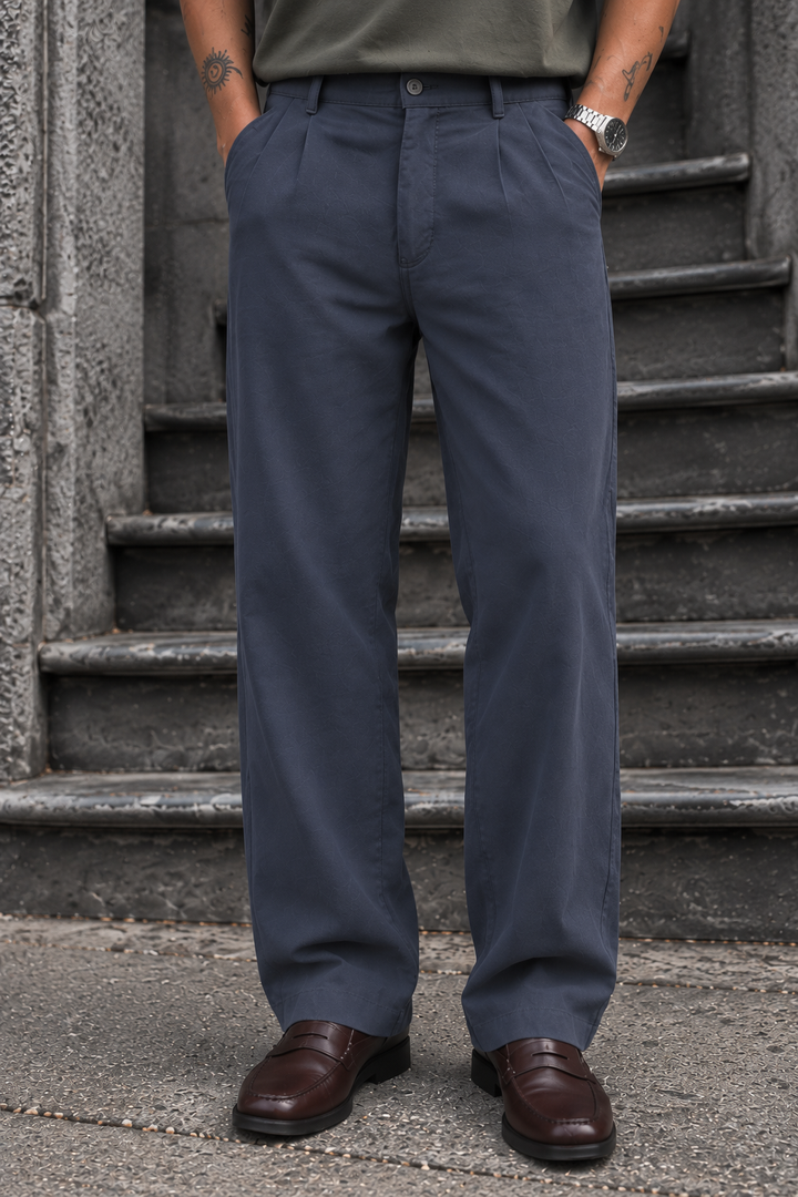 Korean Fit: Straight Fit Dark Grey Pants