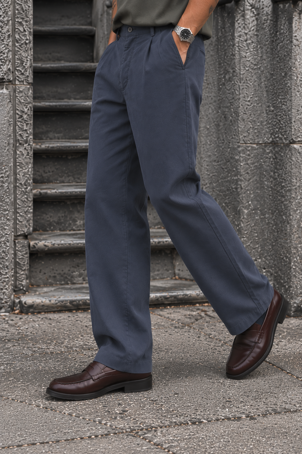 Korean Fit: Straight Fit Dark Grey Pants