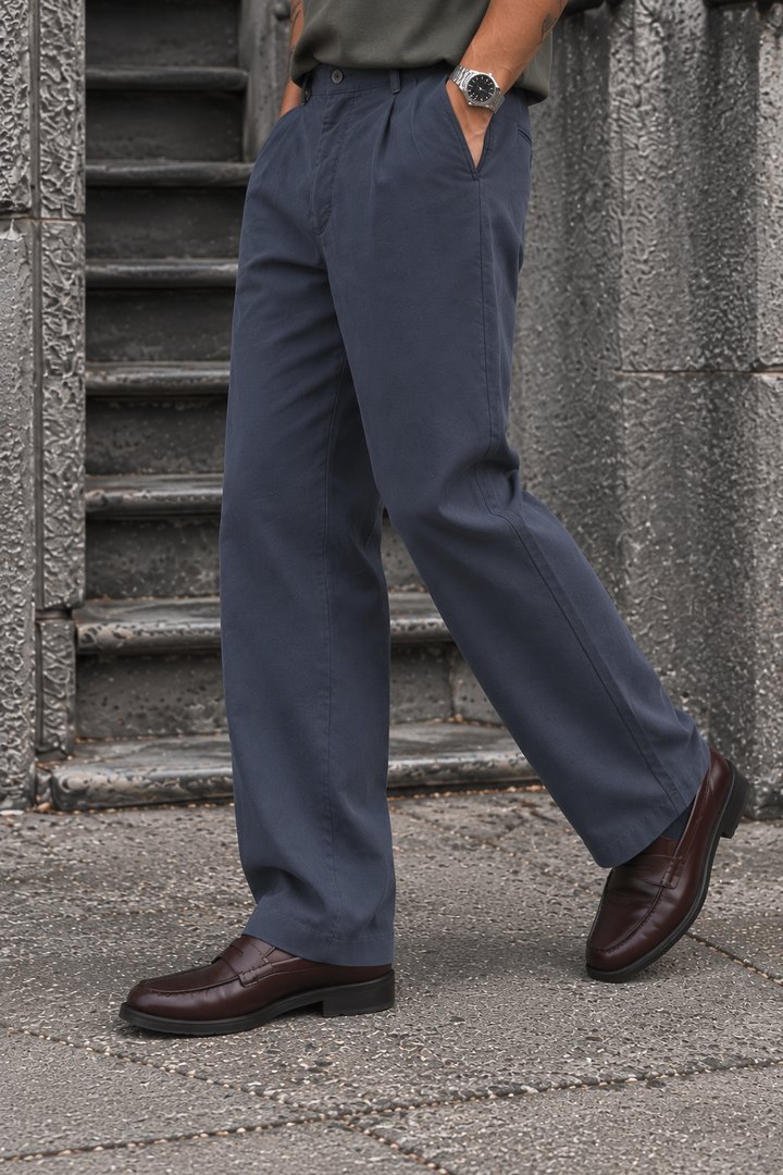 Korean Fit: Straight Fit Dark Grey Pants