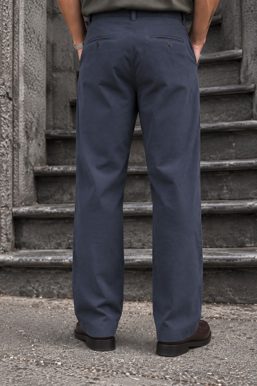 Korean Fit: Straight Fit Dark Grey Pants