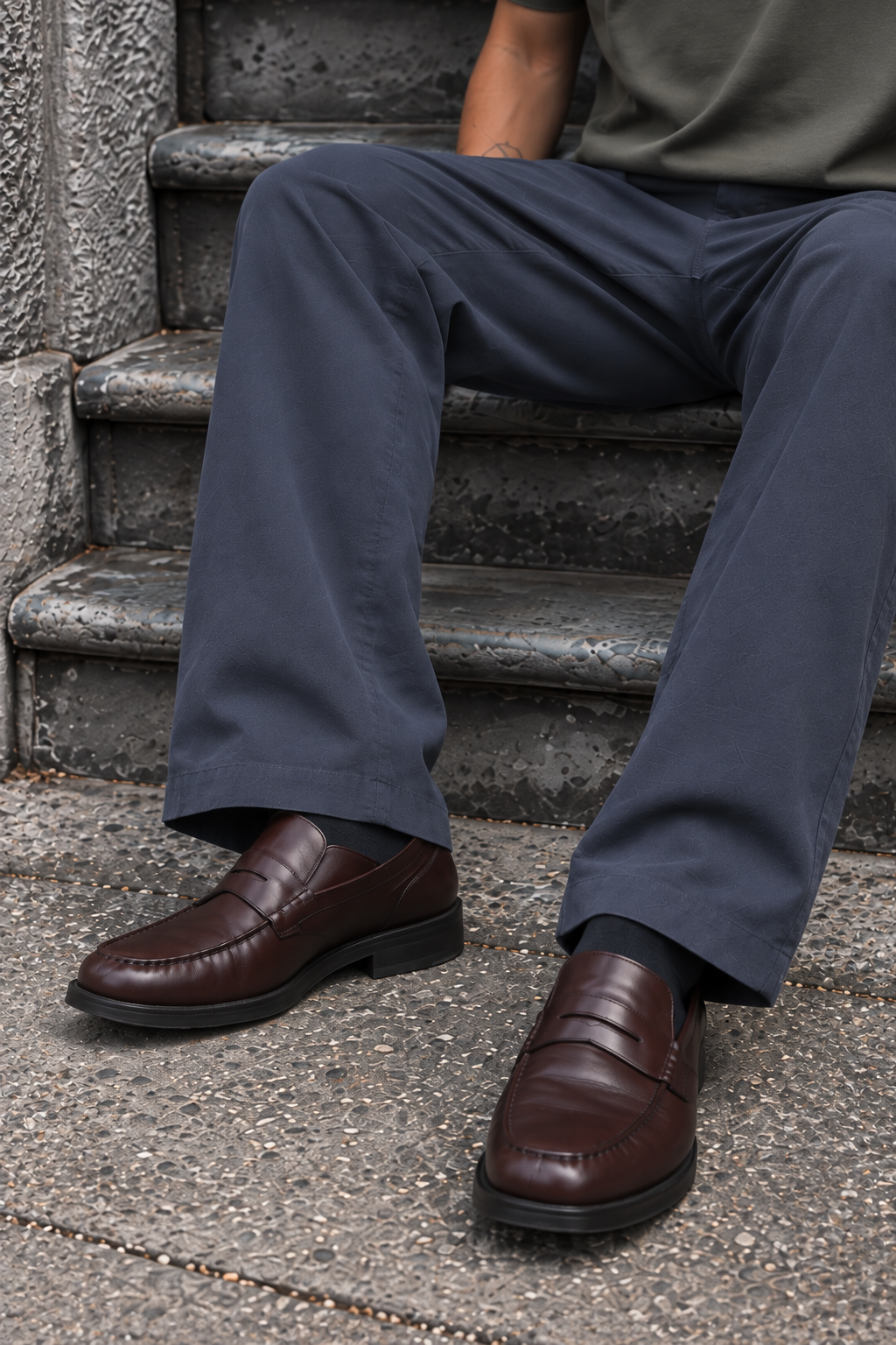 Korean Fit: Straight Fit Dark Grey Pants