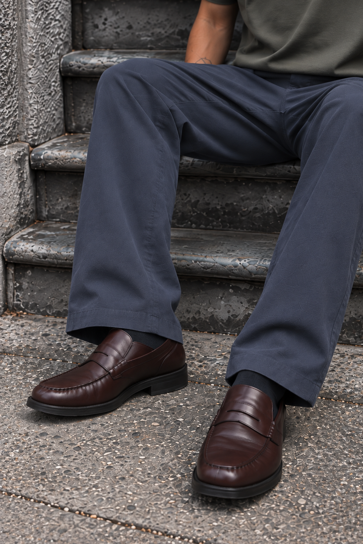 Korean Fit: Straight Fit Dark Grey Pants