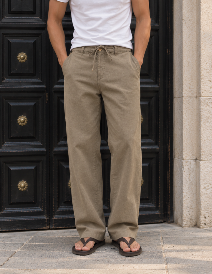 Linen : Amber Relaxed Fit Trousers
