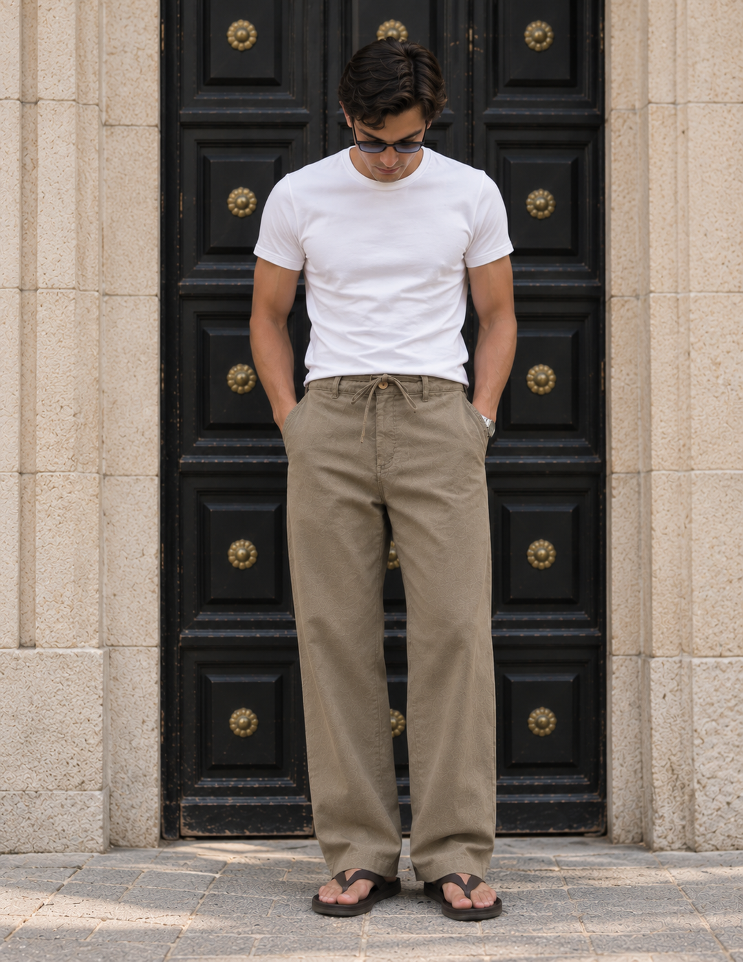 Linen : Amber Relaxed Fit Trousers