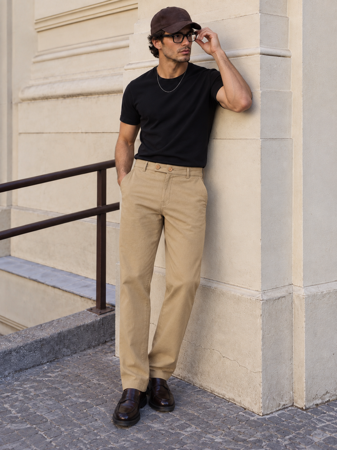 Casual Fit : Ochre Relaxed Trousers