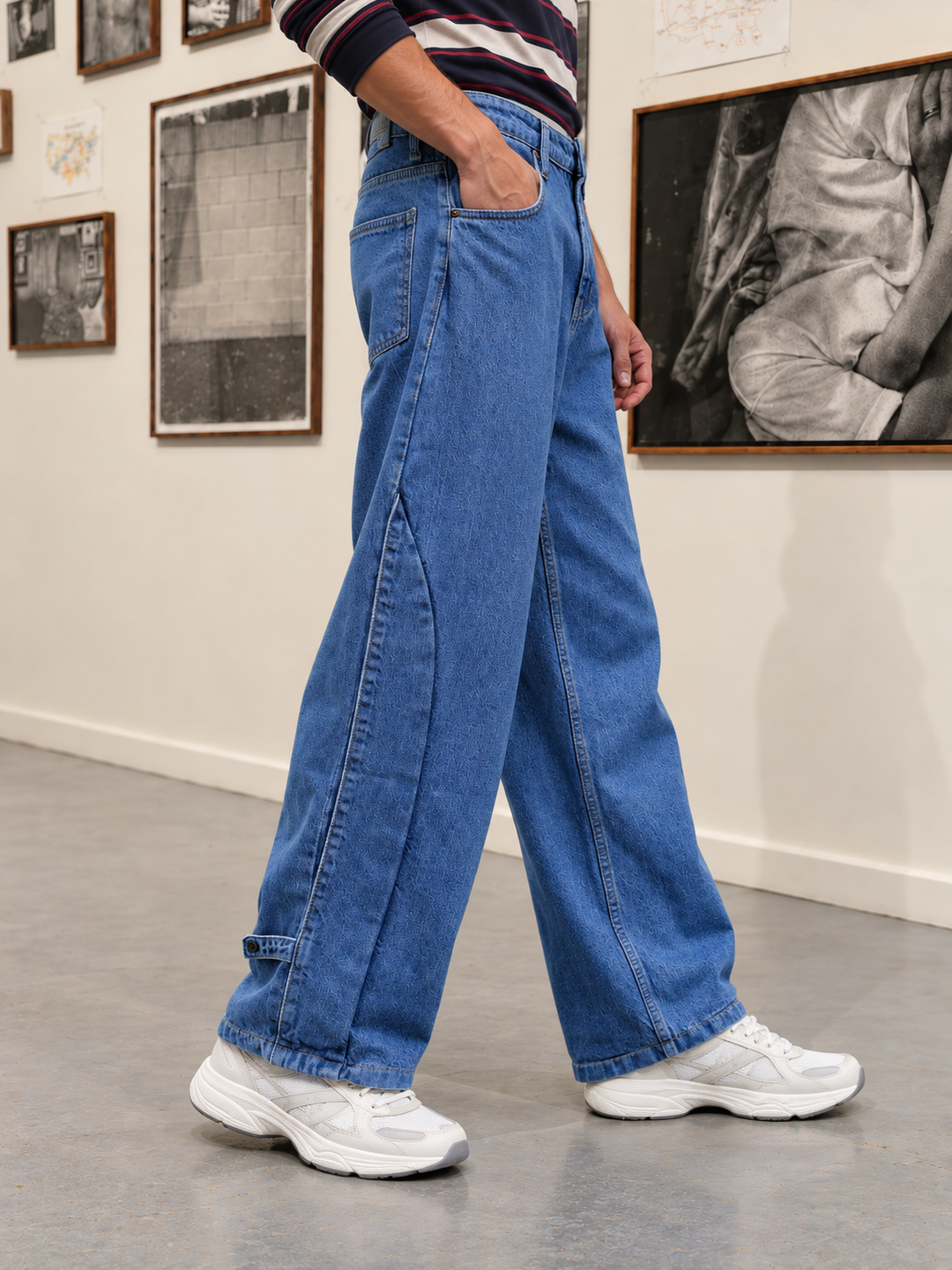 Twin- Flap Blue Cargo Pants