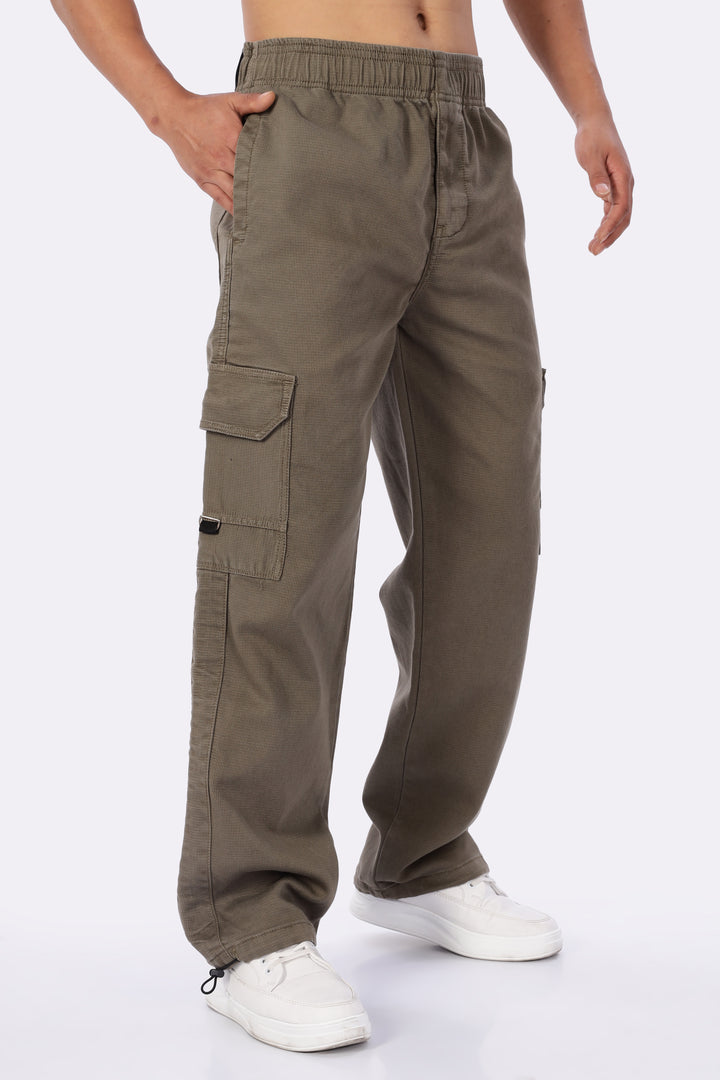 Originals: Textured Fabric Ochre Cargo Pants