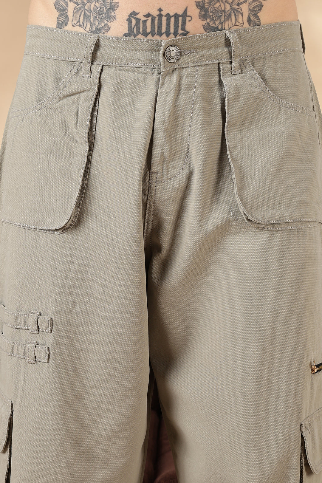 Cream Dyed : Cargo Pants