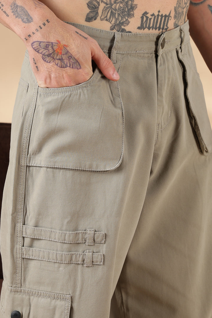 Cream Dyed : Cargo Pants